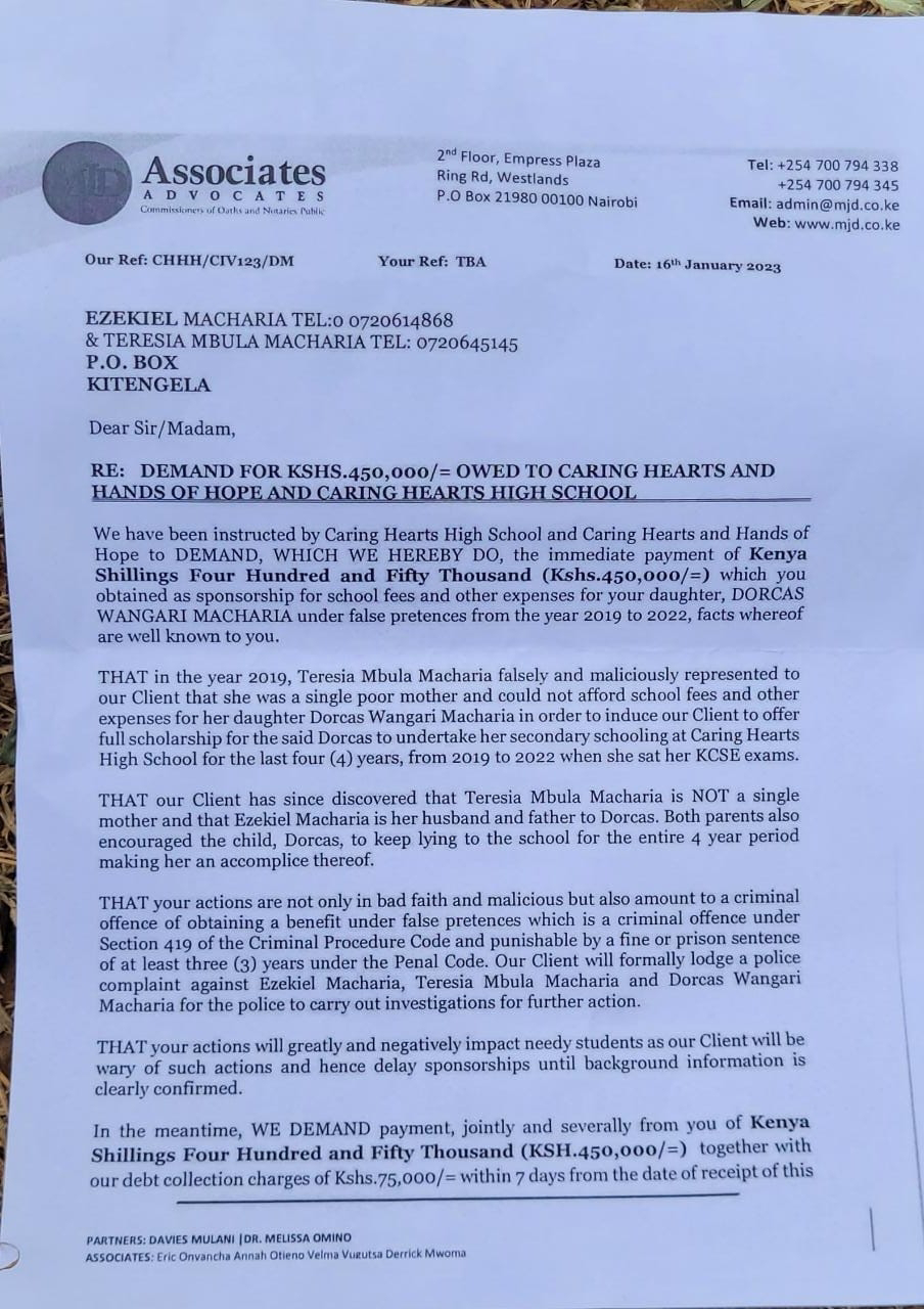 School demands refund of fees in a sponsorship fiasco