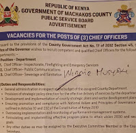 Wavinya seeks new chief officers